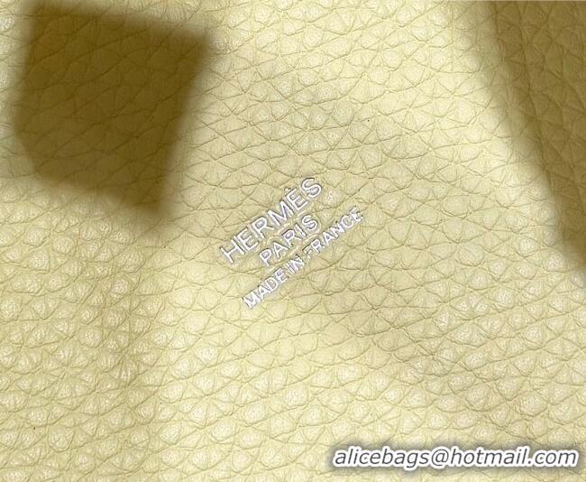 Grade Hermes Picotin Lock Mini Bag 18cm in Germany and Clemence TC Leather 4056 Jaune Milton Yellow 2026 (Half Handmade)