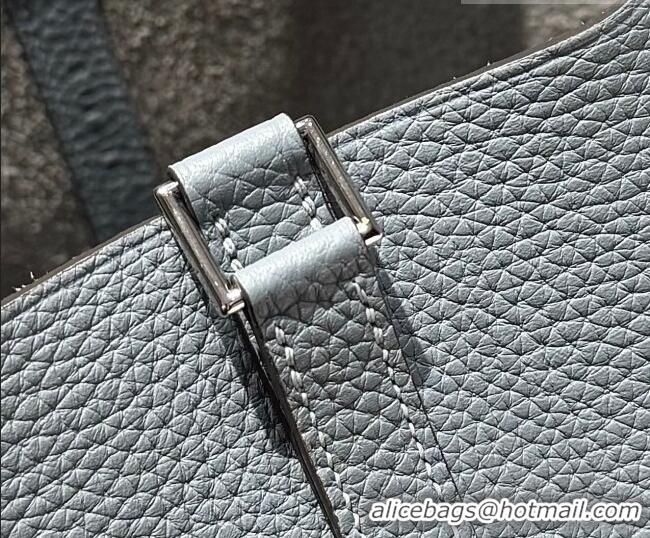 Top Design Hermes Picotin Lock Mini Bag 18cm in Germany and Clemence TC Leather 4056 Linen Blue 2026 (Half Handmade)