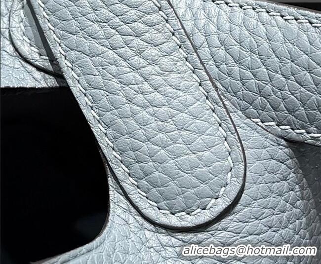 Top Design Hermes Picotin Lock Mini Bag 18cm in Germany and Clemence TC Leather 4056 Linen Blue 2026 (Half Handmade)