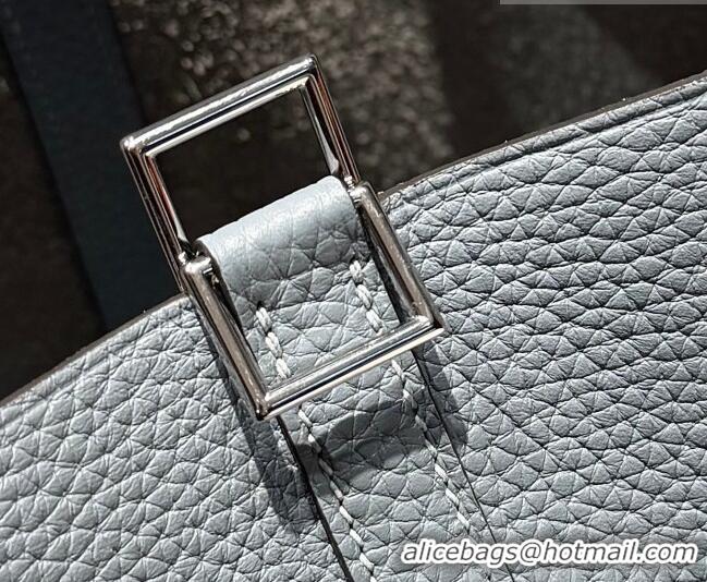 Top Design Hermes Picotin Lock Mini Bag 18cm in Germany and Clemence TC Leather 4056 Linen Blue 2026 (Half Handmade)