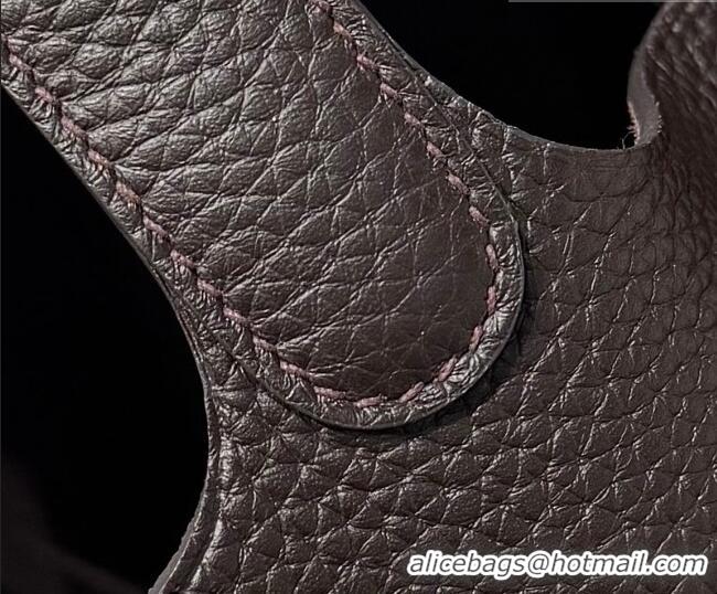 Low Cost Hermes Picotin Lock Mini Bag 18cm in Germany and Clemence TC Leather 4056 46 Ebeny 2026 (Half Handmade)