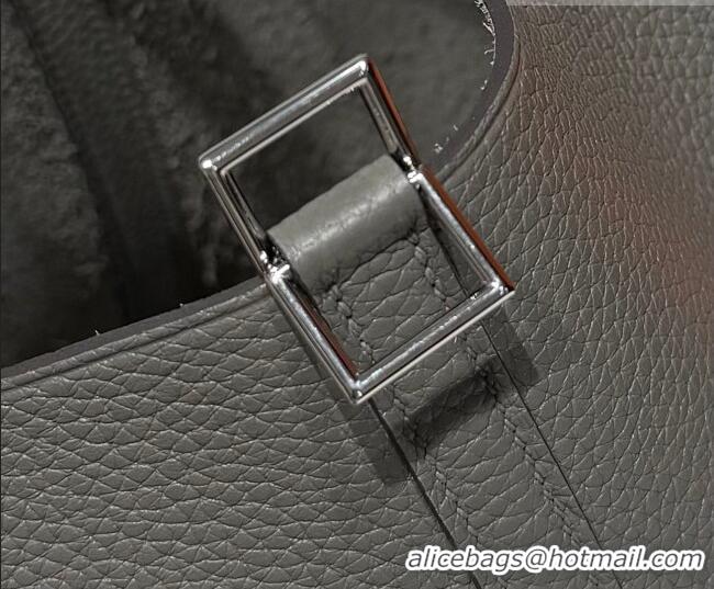 High Quality Hermes Picotin Lock Mini Bag 18cm in Germany and Clemence TC Leather 4056 Cloud Grey 2026 (Half Handmade)