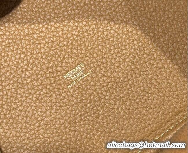 Buy Grade Hermes Picotin Lock Mini Bag 18cm in Germany and Clemence TC Leather 4056 Milk Tea 2026 (Half Handmade)