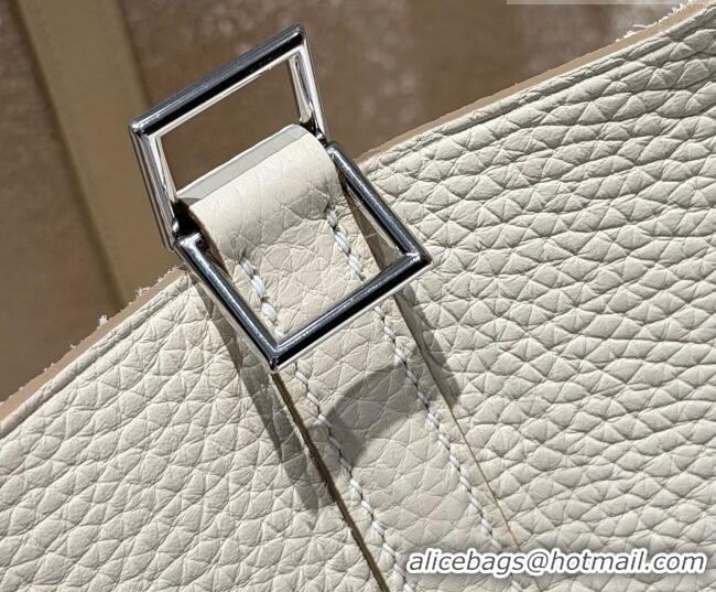 Most Popular Hermes Picotin Lock Mini Bag 18cm in Germany and Clemence TC Leather 4056 Milk Shake White/Silver 2026 (Hal
