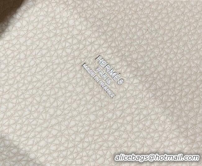 Most Popular Hermes Picotin Lock Mini Bag 18cm in Germany and Clemence TC Leather 4056 Milk Shake White/Silver 2026 (Hal