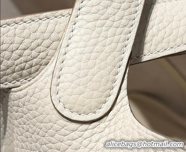 Most Popular Hermes Picotin Lock Mini Bag 18cm in Germany and Clemence TC Leather 4056 Milk Shake White/Silver 2026 (Hal