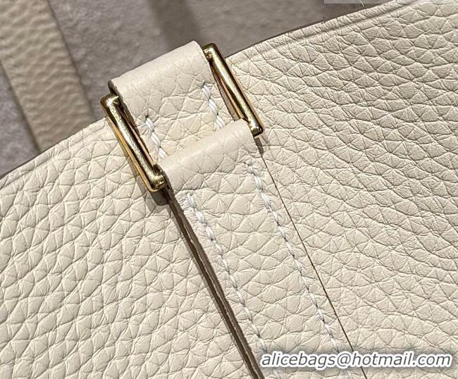 Spot Cheap Hermes Picotin Lock Mini Bag 18cm in Germany and Clemence TC Leather 4056 Milk Shake White/Gold 2026 (Half Ha