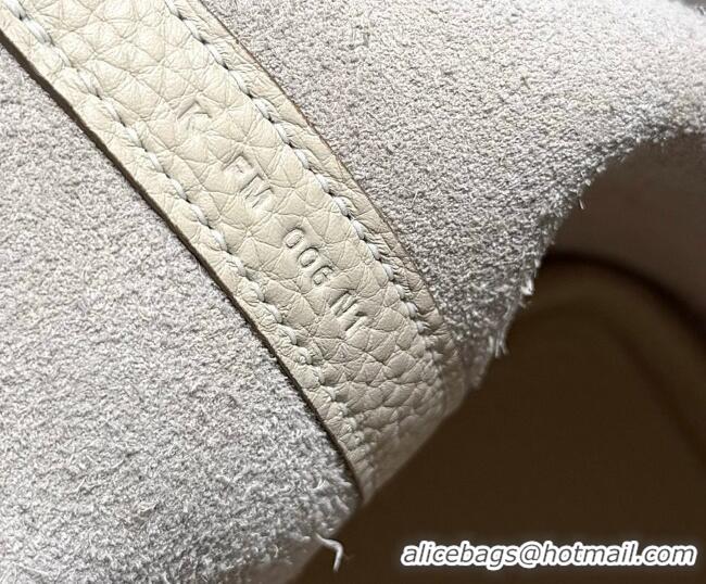 Spot Cheap Hermes Picotin Lock Mini Bag 18cm in Germany and Clemence TC Leather 4056 Milk Shake White/Gold 2026 (Half Ha