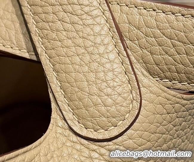 Best Product Hermes Picotin Lock Mini Bag 18cm in Germany and Clemence TC Leather 4056 Coat Grey/Silver 2026 (Half Handm
