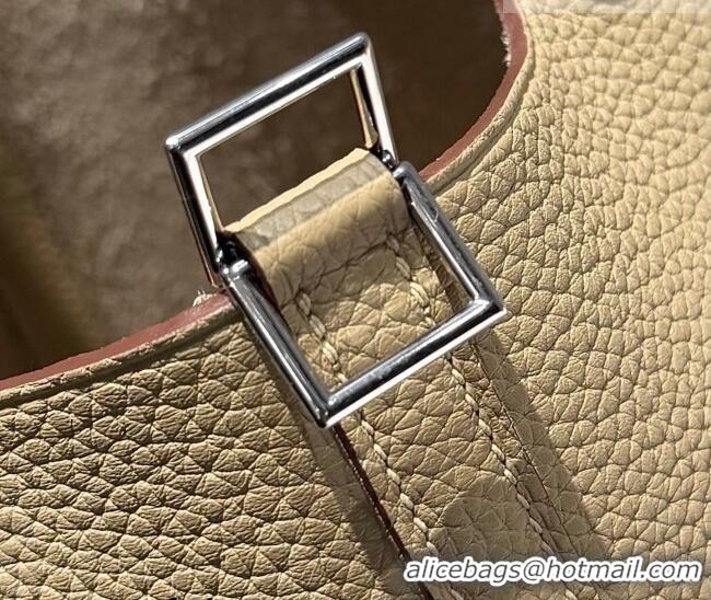 Best Product Hermes Picotin Lock Mini Bag 18cm in Germany and Clemence TC Leather 4056 Coat Grey/Silver 2026 (Half Handm