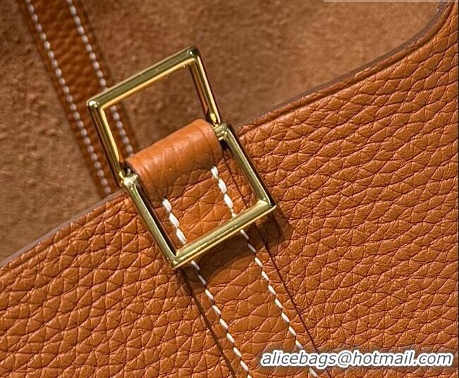 Discount Hermes Picotin Lock Mini Bag 18cm in Germany and Clemence TC Leather 4056 Brown/Gold 2026 (Half Handmade)