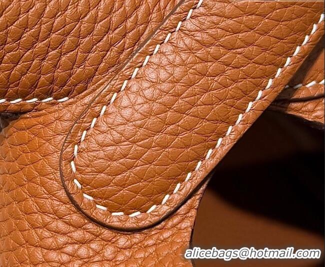Discount Hermes Picotin Lock Mini Bag 18cm in Germany and Clemence TC Leather 4056 Brown/Gold 2026 (Half Handmade)