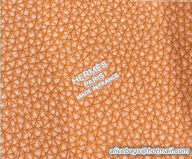 Top Design Hermes Picotin Lock Mini Bag 18cm in Germany and Clemence TC Leather 4056 Brown/Silver 2026 (Half Handmade)
