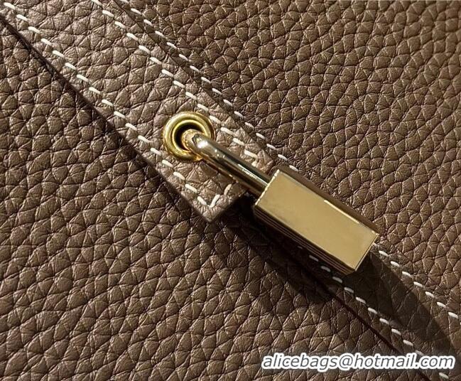 Promotional Hermes Picotin Lock Mini Bag 18cm in Germany and Clemence TC Leather 4056 Elephant Grey/Gold 2026 (Half Hand
