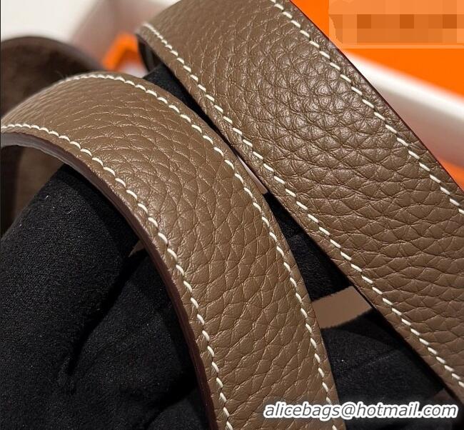 Promotional Hermes Picotin Lock Mini Bag 18cm in Germany and Clemence TC Leather 4056 Elephant Grey/Gold 2026 (Half Hand