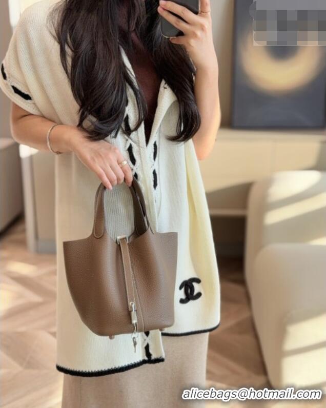 Market Sells Hermes Picotin Lock Mini Bag 18cm in Germany and Clemence TC Leather 4056 Elephant Grey/Silver 2026 (Half H