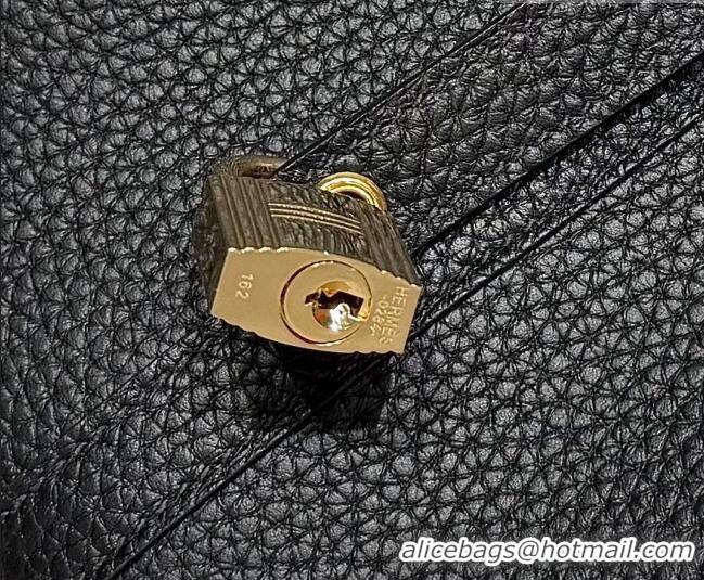 Grade Discount Hermes Picotin Lock Mini Bag 18cm in Germany and Clemence TC Leather 4056 Black/Gold 2026 (Half Handmade)