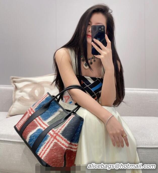 Well Crafted Hermes Garden Party Bag 36cm in Printed Canvas and Calfskin 0414 Red 2026 (Half Handmade)