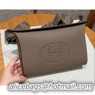 Top Quality Hermes Videpoches Bag in Togo Leather 2523 Etoupe/Silver 2026 (Half-Handmade)