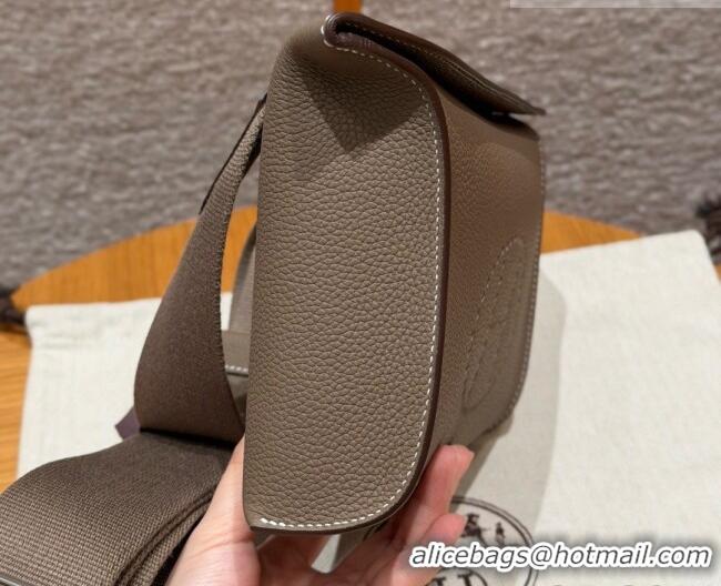 Top Quality Hermes Videpoches Bag in Togo Leather 2523 Etoupe/Silver 2026 (Half-Handmade)