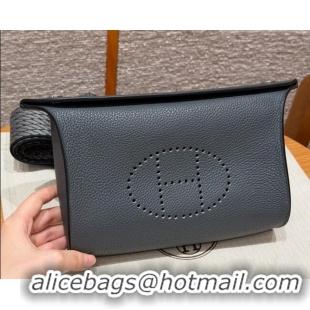Classic Cheap Hermes Videpoches Bag in Togo Leather 2523 H0 Girs Misty/Silver 2026 (Half-Handmade)