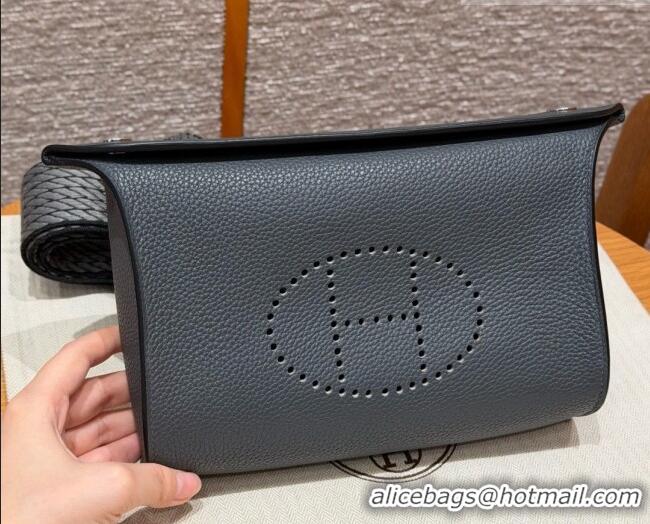 Classic Cheap Hermes Videpoches Bag in Togo Leather 2523 H0 Girs Misty/Silver 2026 (Half-Handmade)