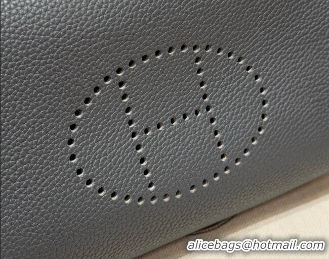 Classic Cheap Hermes Videpoches Bag in Togo Leather 2523 H0 Girs Misty/Silver 2026 (Half-Handmade)