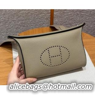 Top Grade Hermes Videpoches Bag in Togo Leather 2523 8Q Beige Marfa/Silver 2026 (Half-Handmade)