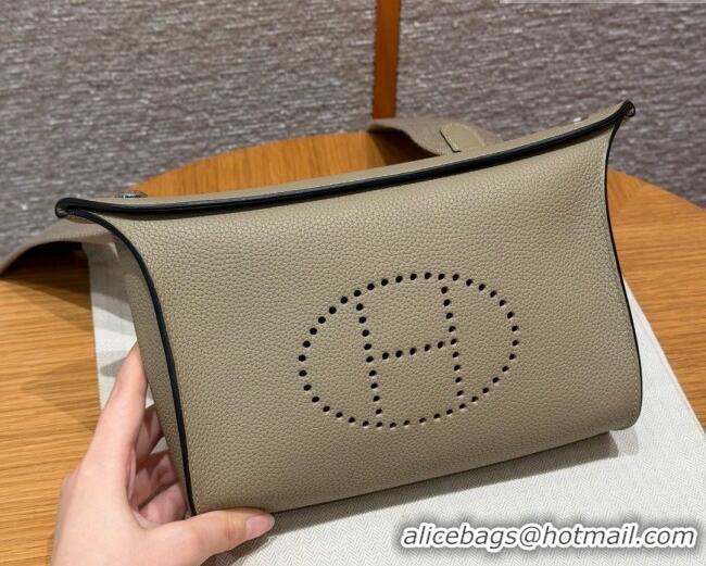 Top Grade Hermes Videpoches Bag in Togo Leather 2523 8Q Beige Marfa/Silver 2026 (Half-Handmade)