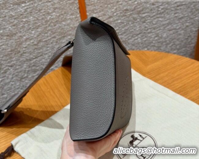 Best Grade Hermes Videpoches Bag in Togo Leather 2523 8F Etain/Silver 2026 (Half-Handmade)