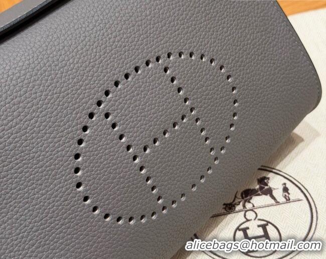 Best Grade Hermes Videpoches Bag in Togo Leather 2523 8F Etain/Silver 2026 (Half-Handmade)