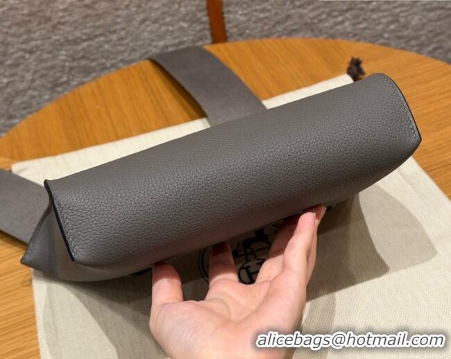 Best Grade Hermes Videpoches Bag in Togo Leather 2523 8F Etain/Silver 2026 (Half-Handmade)