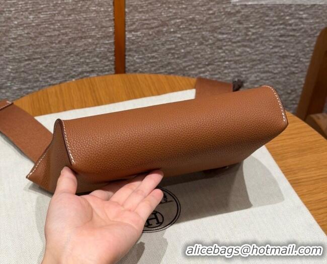Buy Fashionable Hermes Videpoches Bag in Togo Leather 2523 Brown/Silver 2026 (Half-Handmade)