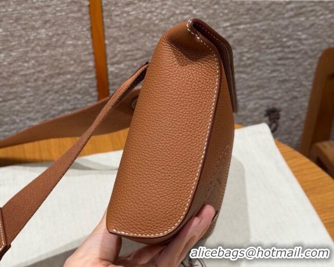 Buy Fashionable Hermes Videpoches Bag in Togo Leather 2523 Brown/Silver 2026 (Half-Handmade)