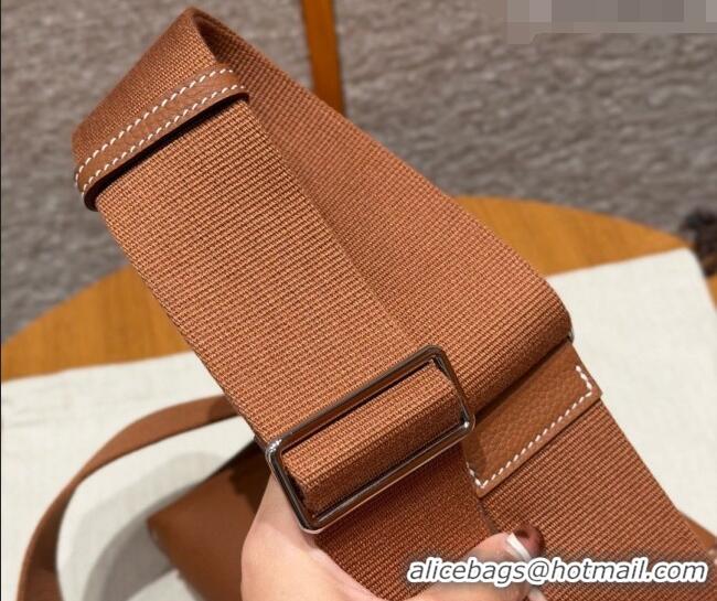 Buy Fashionable Hermes Videpoches Bag in Togo Leather 2523 Brown/Silver 2026 (Half-Handmade)