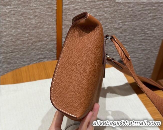 Buy Fashionable Hermes Videpoches Bag in Togo Leather 2523 Brown/Silver 2026 (Half-Handmade)