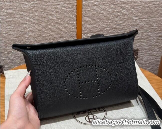 Top Quality Hermes Videpoches Bag in Togo Leather 2523 Black/Silver 2026 (Half-Handmade)