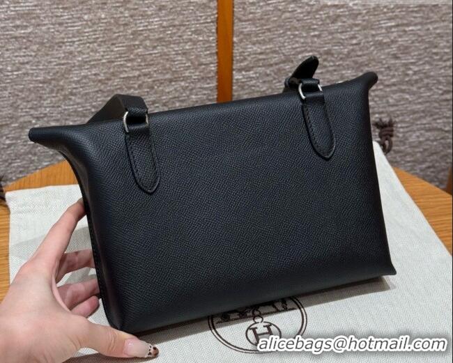 Top Quality Hermes Videpoches Bag in Togo Leather 2523 Black/Silver 2026 (Half-Handmade)