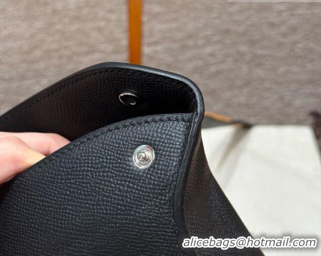 Top Quality Hermes Videpoches Bag in Togo Leather 2523 Black/Silver 2026 (Half-Handmade)