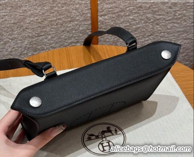 Top Quality Hermes Videpoches Bag in Togo Leather 2523 Black/Silver 2026 (Half-Handmade)