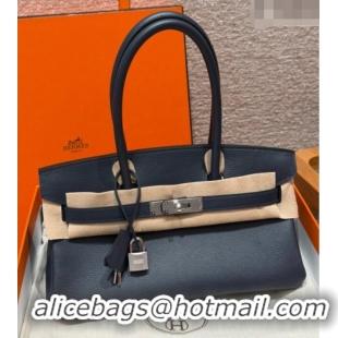 Spot Bulk Hermes Shoulder Birkin Bag in Evercolor Leather 2529 3Y Caban/Silver 2026 (Half-Handmade)