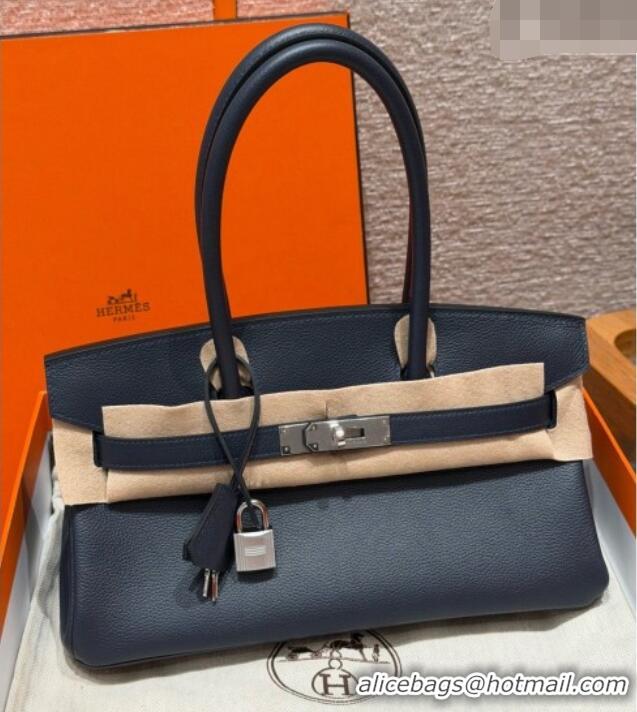 Spot Bulk Hermes Shoulder Birkin Bag in Evercolor Leather 2529 3Y Caban/Silver 2026 (Half-Handmade)