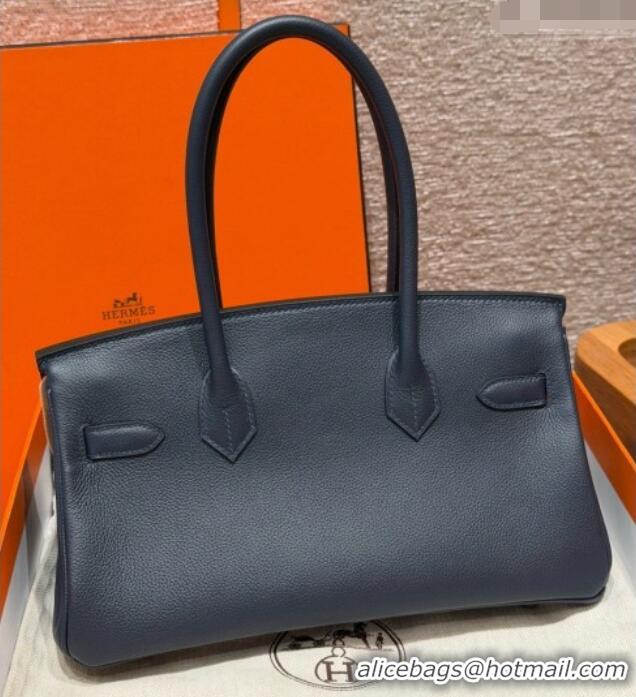 Spot Bulk Hermes Shoulder Birkin Bag in Evercolor Leather 2529 3Y Caban/Silver 2026 (Half-Handmade)