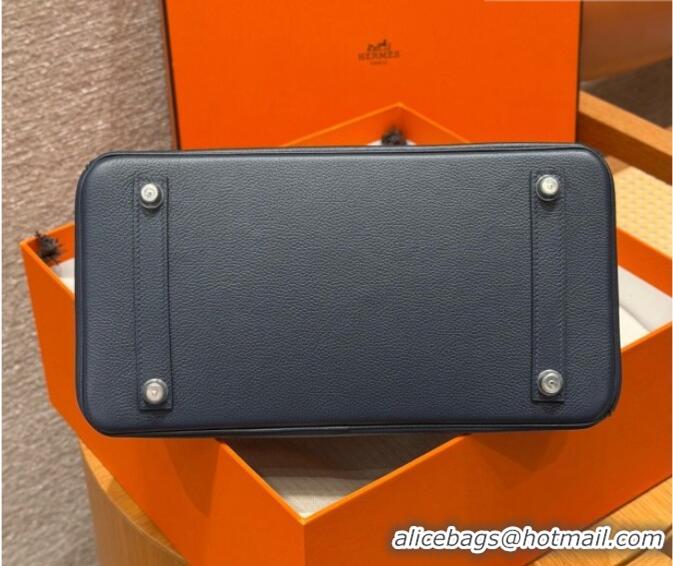 Spot Bulk Hermes Shoulder Birkin Bag in Evercolor Leather 2529 3Y Caban/Silver 2026 (Half-Handmade)