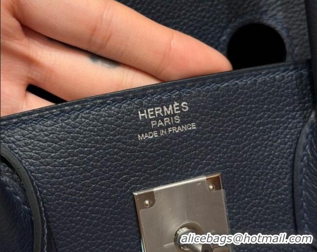 Spot Bulk Hermes Shoulder Birkin Bag in Evercolor Leather 2529 3Y Caban/Silver 2026 (Half-Handmade)