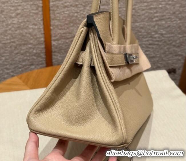 Discount Hermes Shoulder Birkin Bag in Evercolor Leather 2529 Trench/Silver 2026 (Half-Handmade)