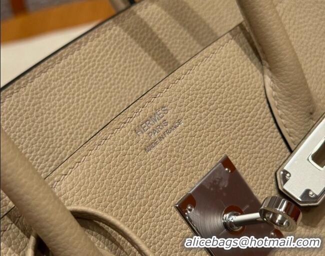 Discount Hermes Shoulder Birkin Bag in Evercolor Leather 2529 Trench/Silver 2026 (Half-Handmade)