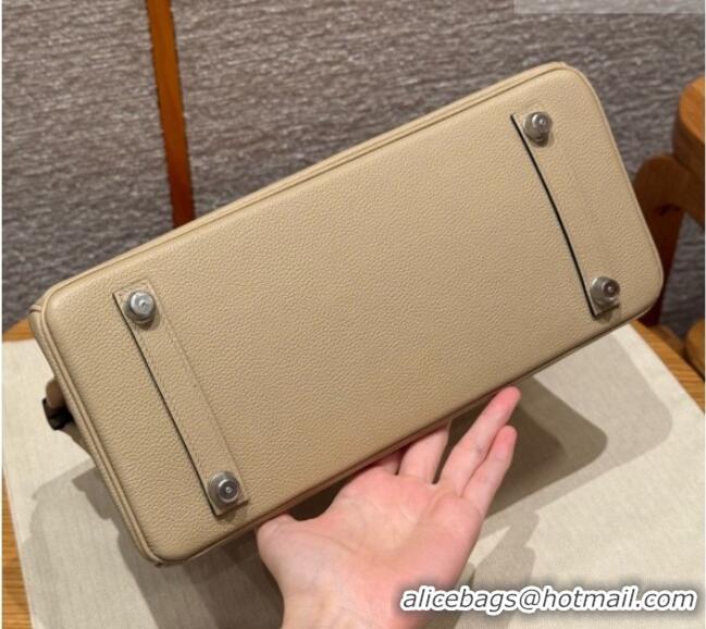 Discount Hermes Shoulder Birkin Bag in Evercolor Leather 2529 Trench/Silver 2026 (Half-Handmade)