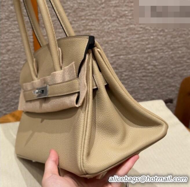 Discount Hermes Shoulder Birkin Bag in Evercolor Leather 2529 Trench/Silver 2026 (Half-Handmade)