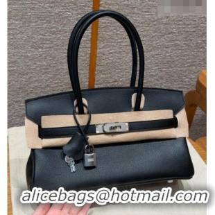 Best Price Hermes Shoulder Birkin Bag in Evercolor Leather 2529 Black/Silver 2026 (Half-Handmade)